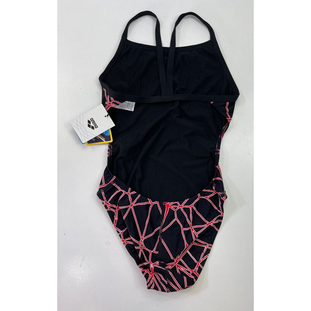 Arena Women's Carbonics Pro Challenge Back One Piece Swimsuit USA 32 Black Red - Picture 5 of 6